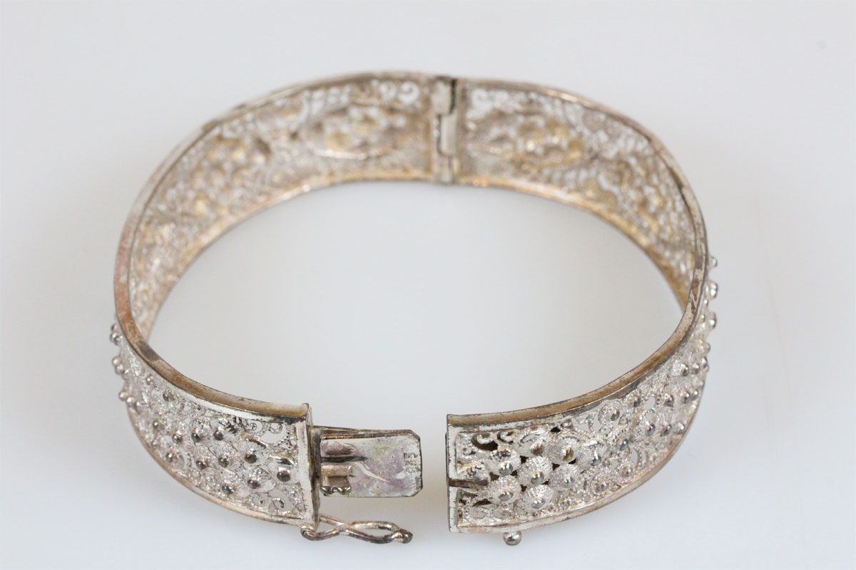 Armreif 835 Silber antik filigran Schmuck Damen Armband Geschenk