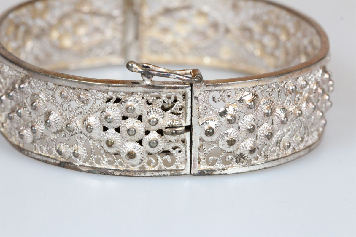 Armreif 835 Silber antik filigran Schmuck Damen Armband Geschenk