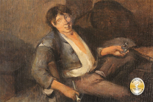 Ölbild Josef Reich Im Weinkeller um 1850 Ölgemälde Kunst Malerei
