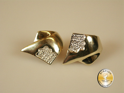 Ohrstecker 14 Karat Gold mit Brillanten Ohrring Ohrschmuck Clip Damen