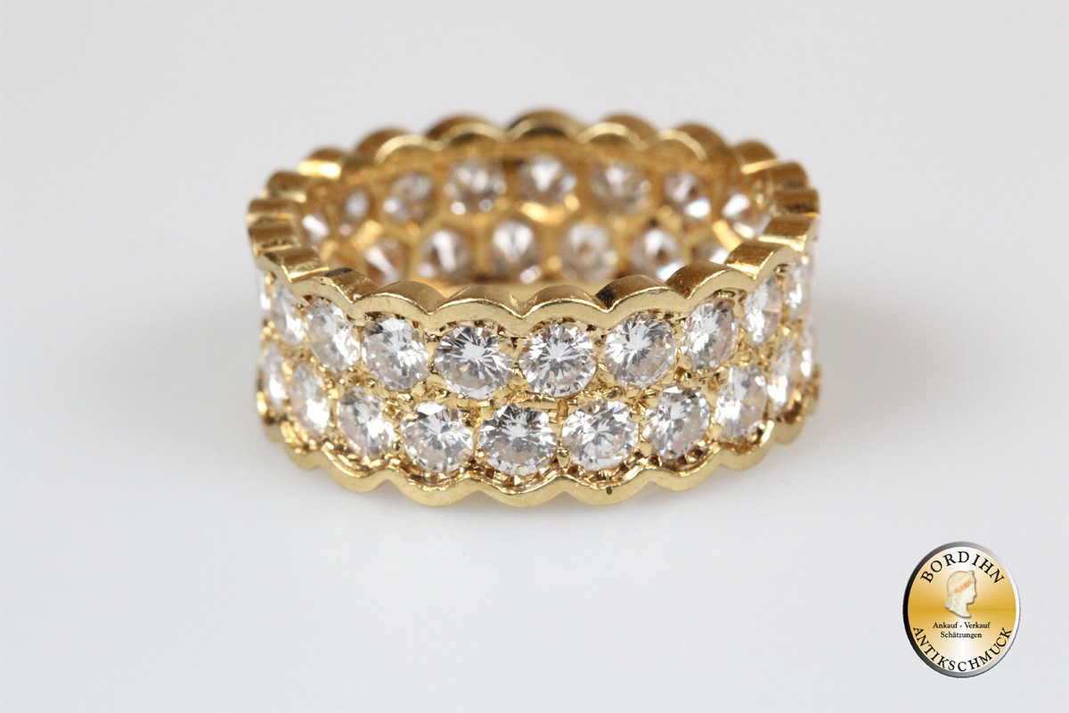 Ring 18 Karat Gold 3ct Brillanten Trauring Frankreich Goldring Diamant