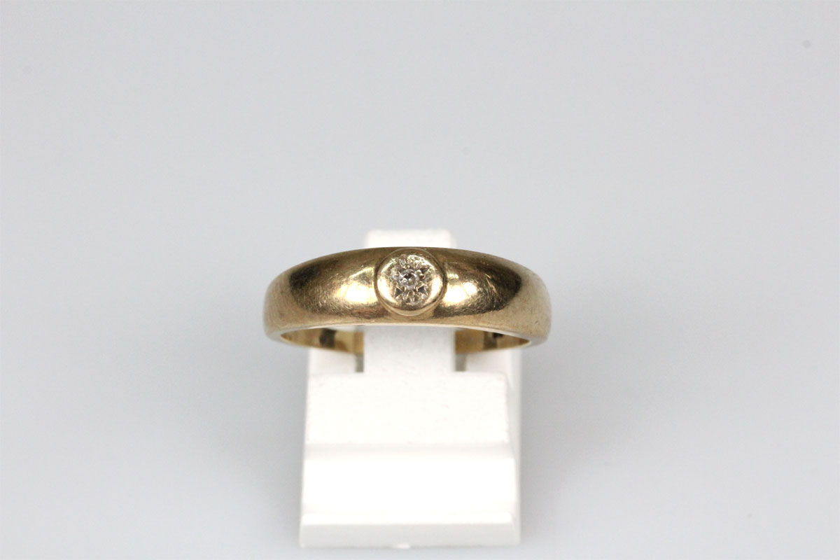 Ring 8 Karat Gold Diamant Bandring Edelstein Schmuck Damen Geschenk