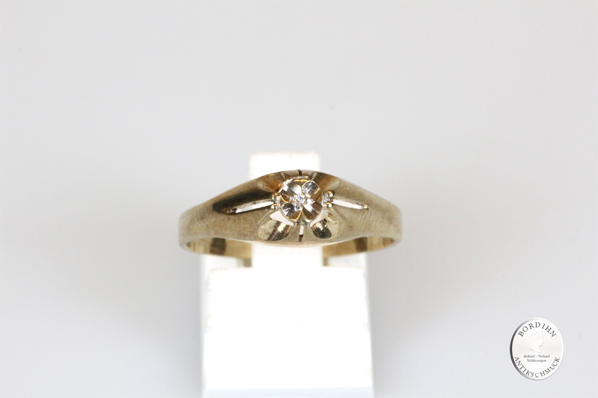 Ring 8 Karat Gold Brillant Goldring Schmuckring Diamant Geschenk