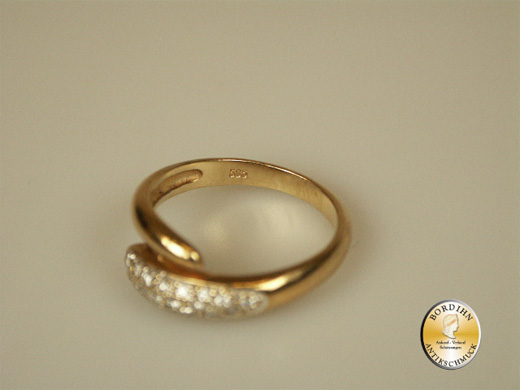 Ring 14 Karat Gold Diamant Schlange Diamantring Schlangenring Damen