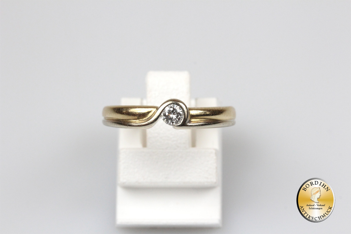 Ring 14 Karat Gold Diamant Fingerring Schmuckring Goldring Bandring