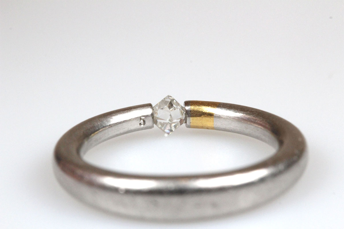 Ring 950 Platin Diamant Gold Bandring Schmuck Edelstein Damen Geschenk