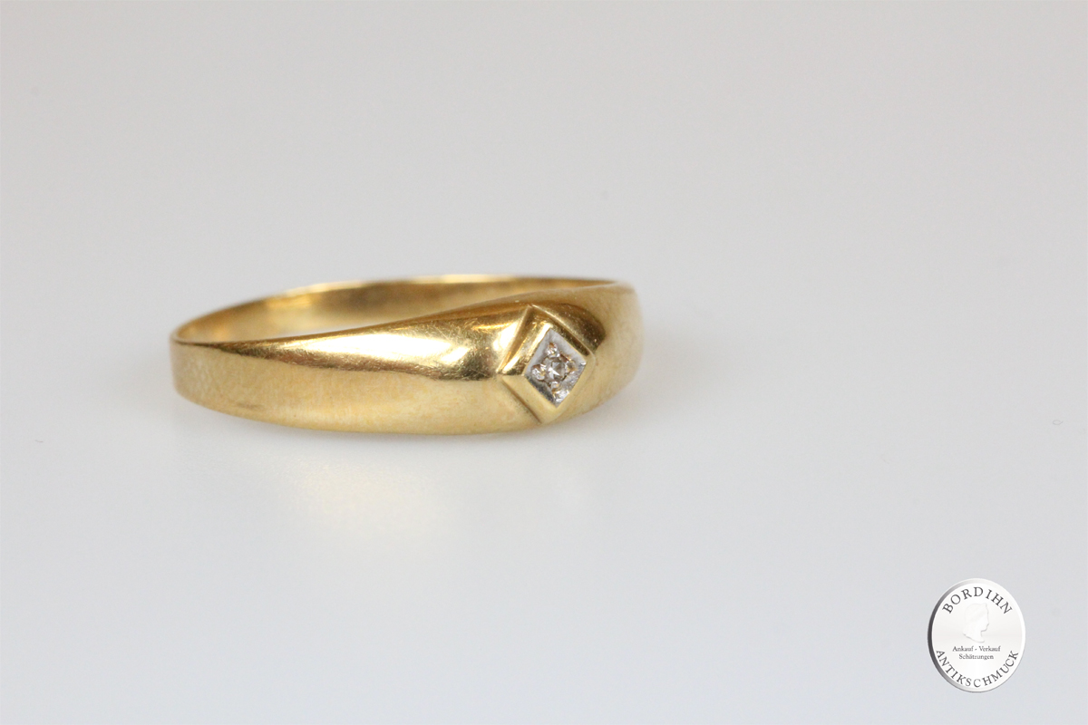 Ring 18 Karat Gold Brillant Goldring Diamant Schmuck Geschenk