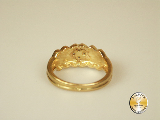 Ring 18 Karat Gelbgold 4 Brillanten Bandring Gold Schmuckring Geschenk