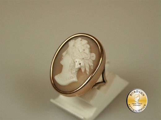 Ring 14 Karat Gold Handgeschnitten Gemme Gemmenring Goldring antik
