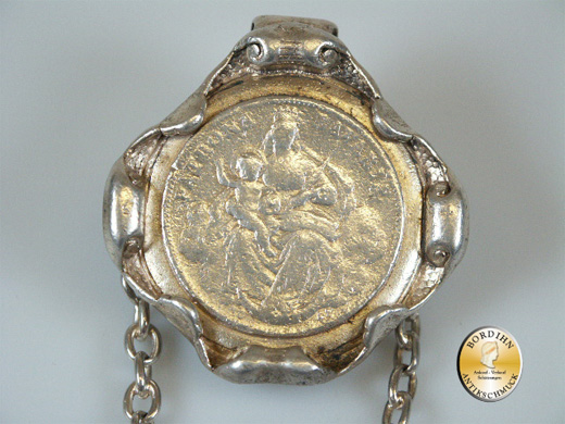 Rockstecker; 800 Silber, Beschließerring, Tracht, um 1800
