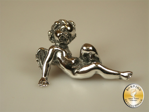 Figur 925 Silber Engel gestützt auf dem Rücken Schmuck Geschenk