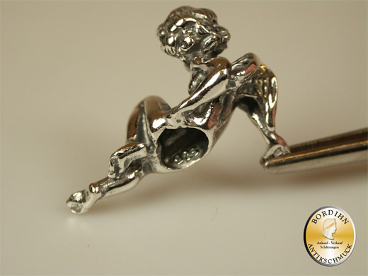 Figur 925 Silber Engel gestützt auf dem Rücken Schmuck Geschenk