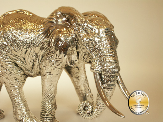 Elefant 925 Silber Wachskern elektrolytisches Verfahren Tier Skulptur