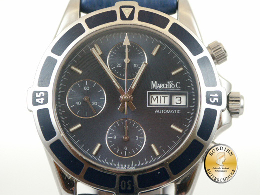 Armbanduhr Marcello C Stahl Automatic Chronograph Uhr Herrenuhr