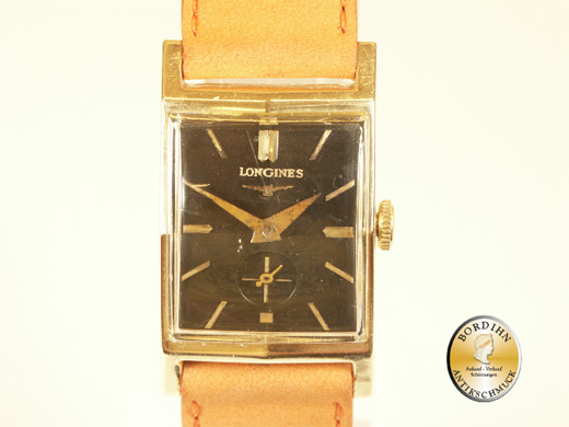 Armbanduhr 14 Karat Gold Longines Art-Deco um 1940 Uhr mechanisch