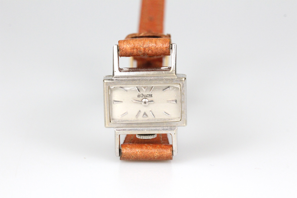 Armbanduhr Le Coultre 218 14 Karat Weissgold Damenuhr 1950